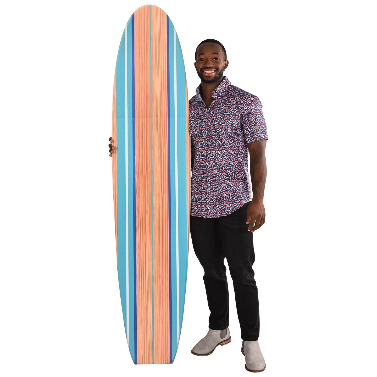 4 Pack Beistle Luau Party Surf Board Stand-Up Decoration
