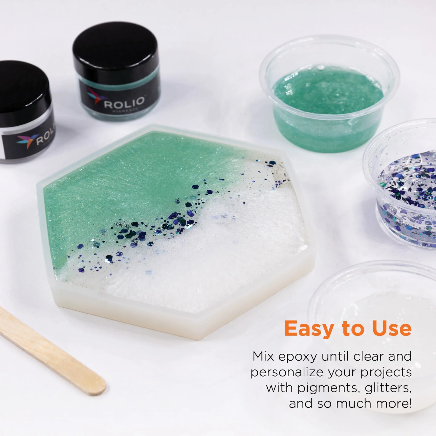 2-Gallon Epoxy Resin &#x26; 24-Color Mica Powder Bundle