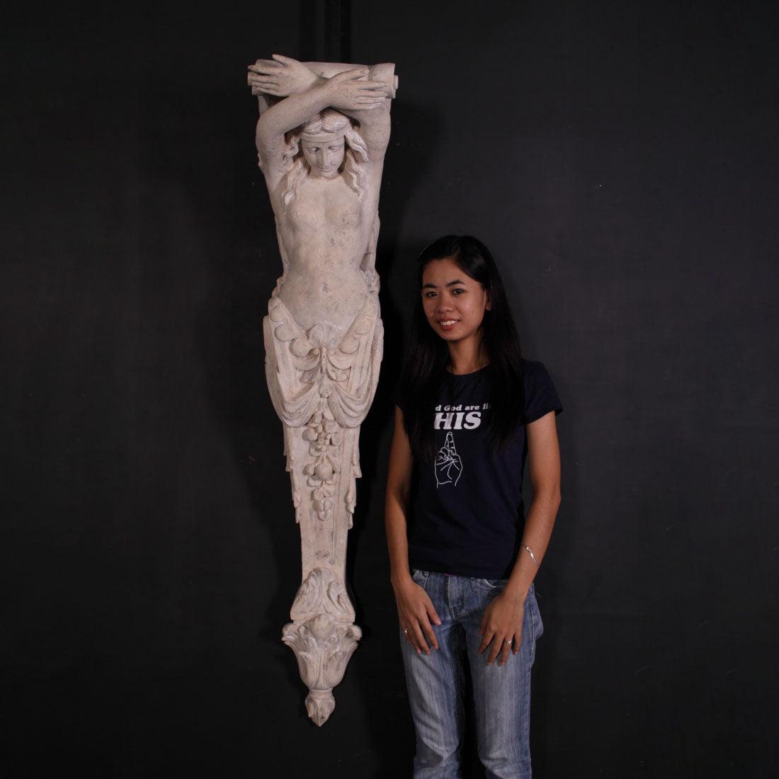 Stone Lady Column Small Life Size Statue