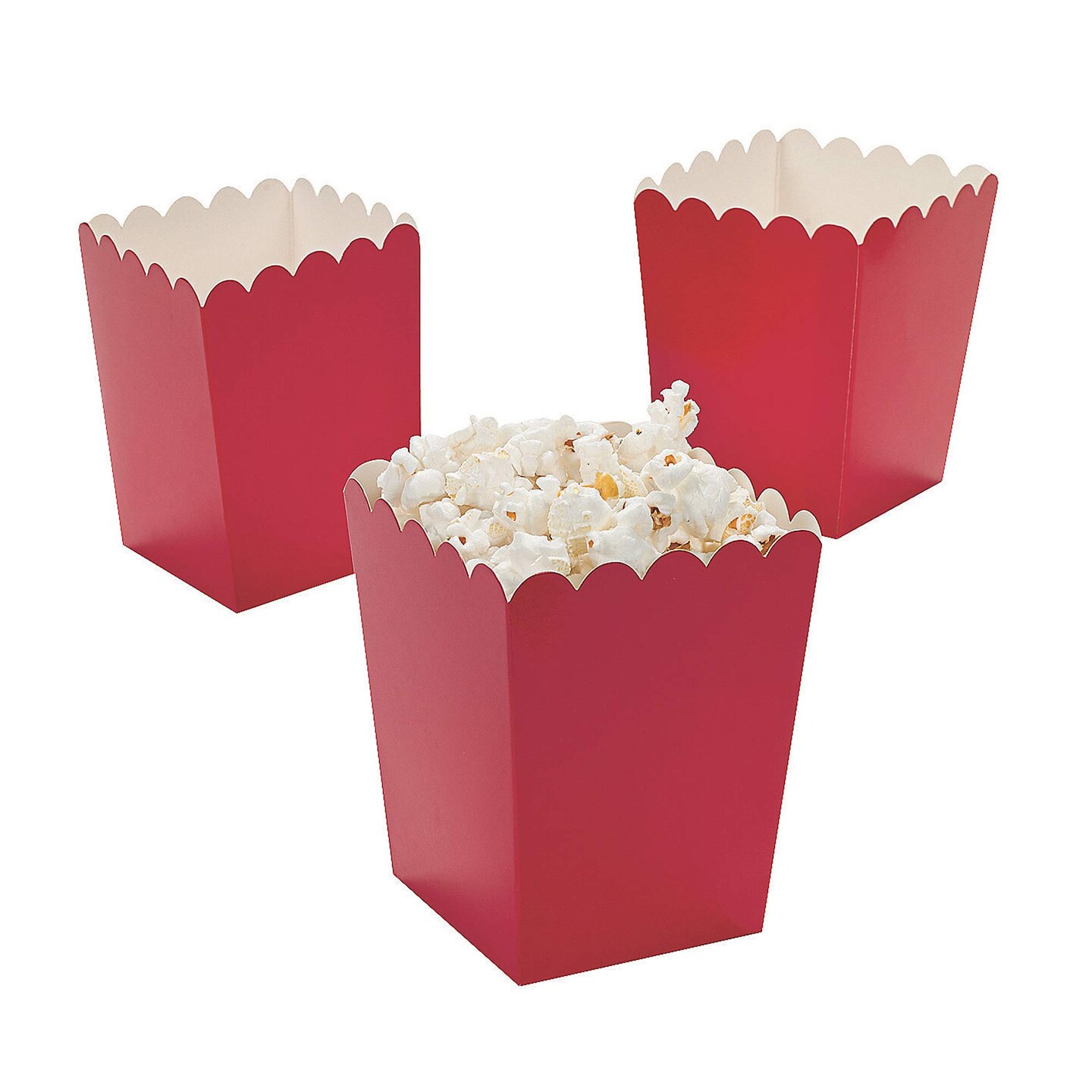 4th of July Red Mini Cardstock Popcorn Boxes 24 Count
