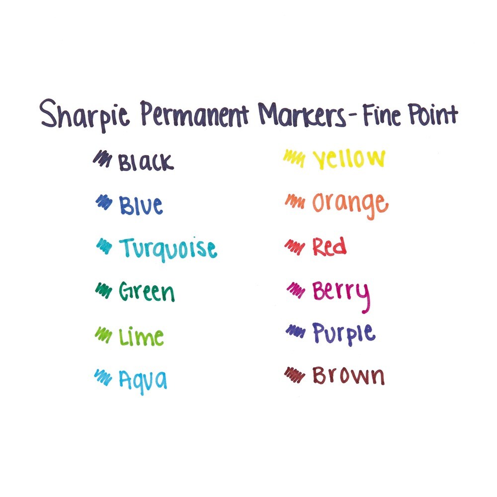 Sharpie Fine Tip Permanent Marker Value Pack - Blue (36/Pack)