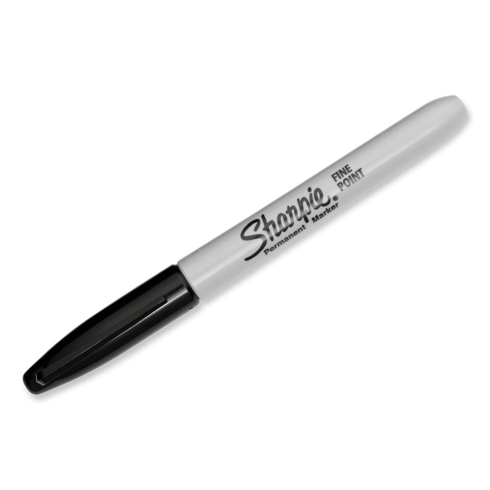 Sharpie Fine Bullet Tip Stainless Steel Single Marker Case Permanent Marker - Black (6/Pack)