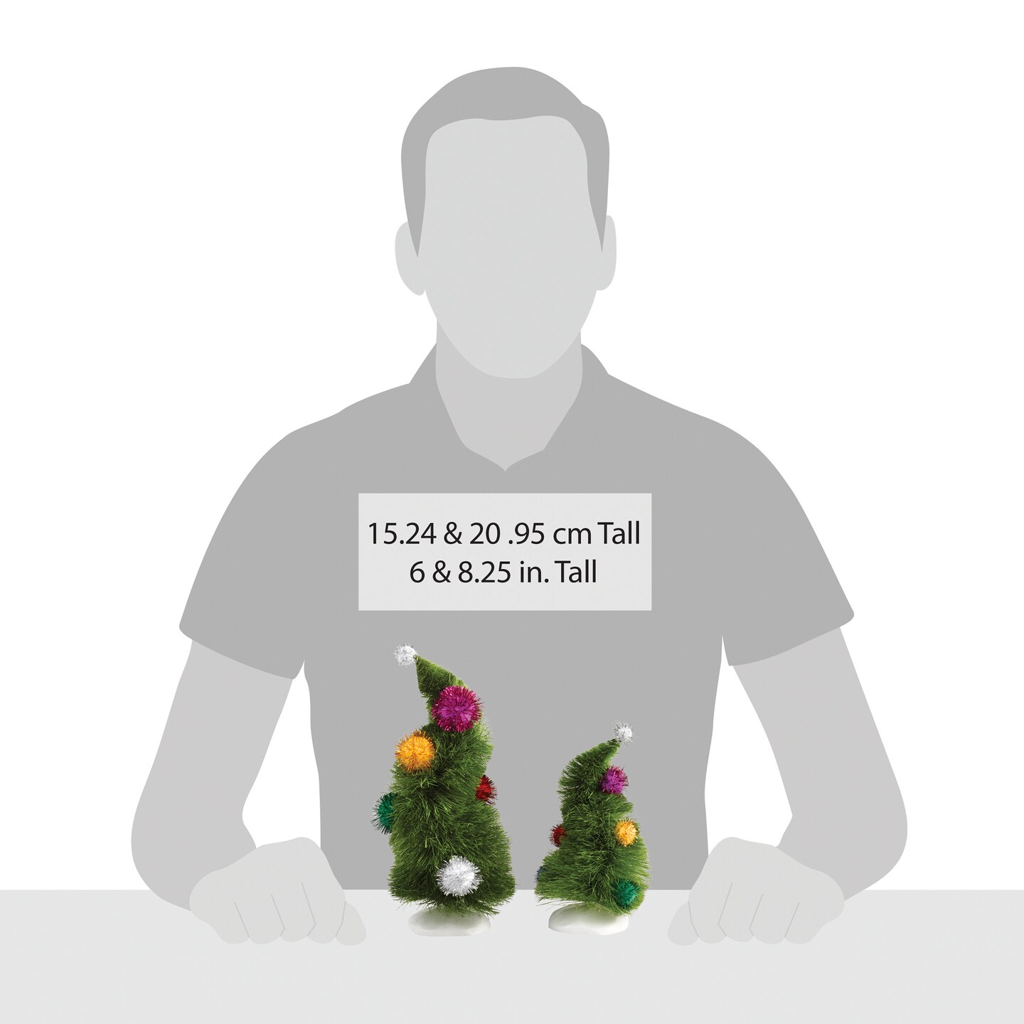 Department 56 Grinch Village Wonky Trees Decorative Accessory Set, 2 Pieces