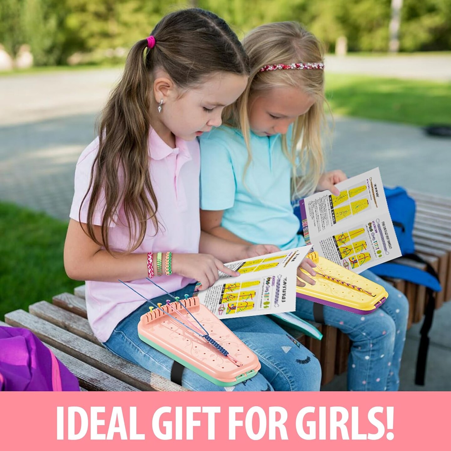 Friendship Bracelet Making Kit for Girls,Bracelet Kit Toys,Arts and Crafts for Kids Age 7-12,