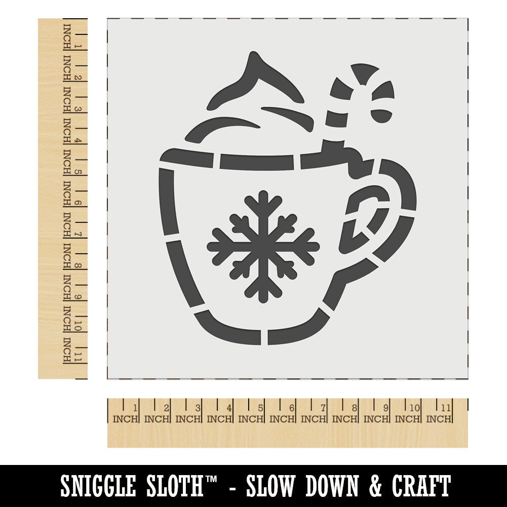 Christmas Hot Cocoa Wall Cookie DIY Craft Reusable Stencil