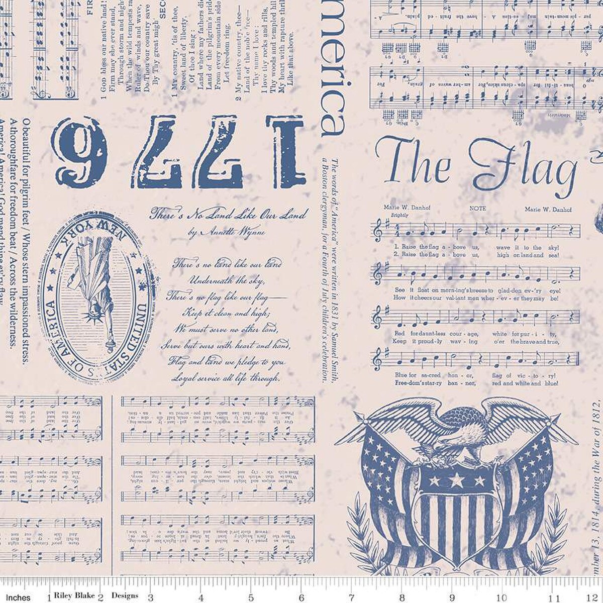 Fabric Riley Blake Americana Liberty Blue 108" Wide Back by the Quarter Yard WB16102-BLUE