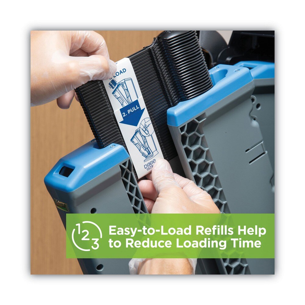 Dixie SmartStock Tri-Tower Dispensing System Polypropylene Cutlery Mediumweight Plastic Fork - Black (960/Carton)