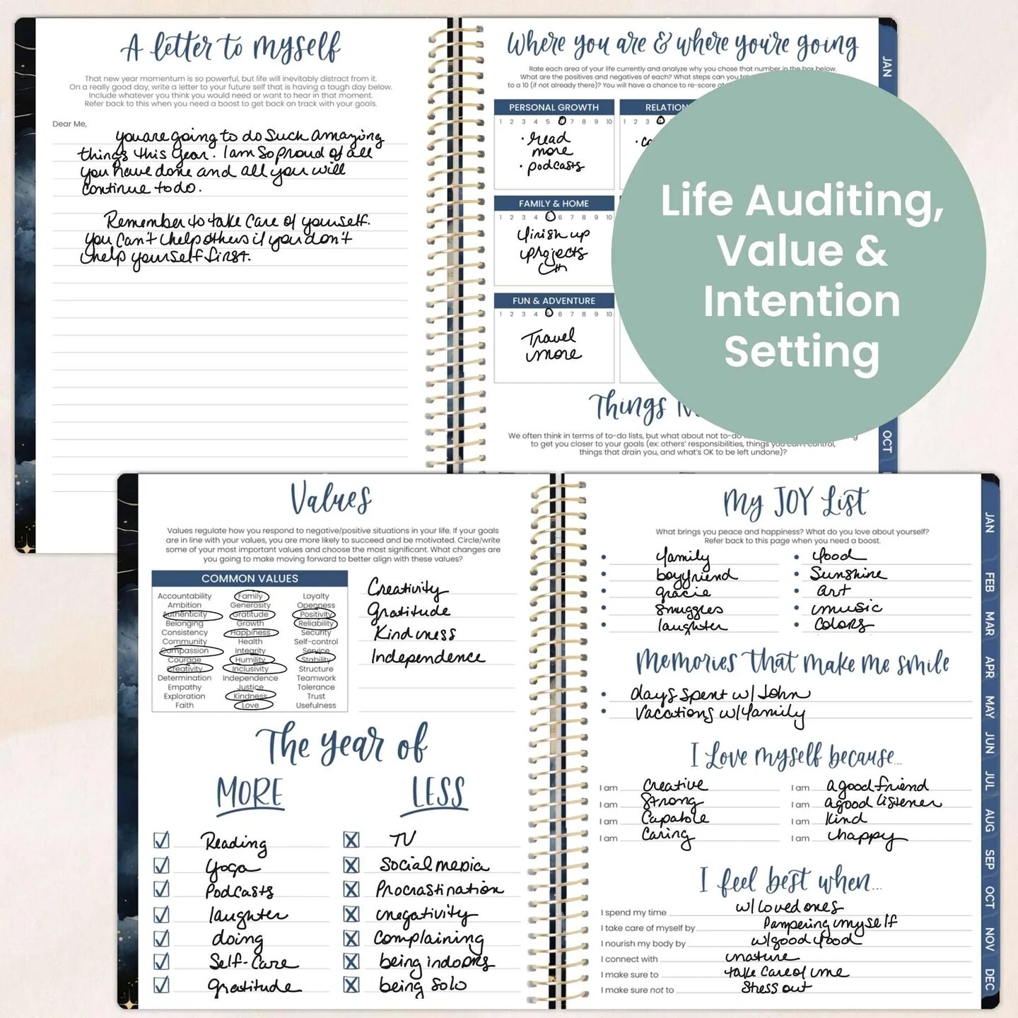 bloom daily planners 2026 Soft Cover Weekly & Monthly Planner, 8.5" x 11", Midnight Sky