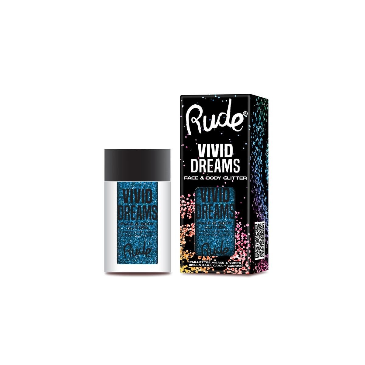 RUDE - Blue - Vivid Dreams Shimmer Glitter for Face & Body - 1 Piece