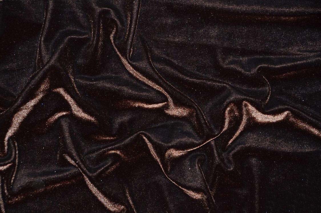 1 Yard Soft Plush Stretch Velvet Spandex Velour for Apparel Costume Cosplay Drapes Fabrics