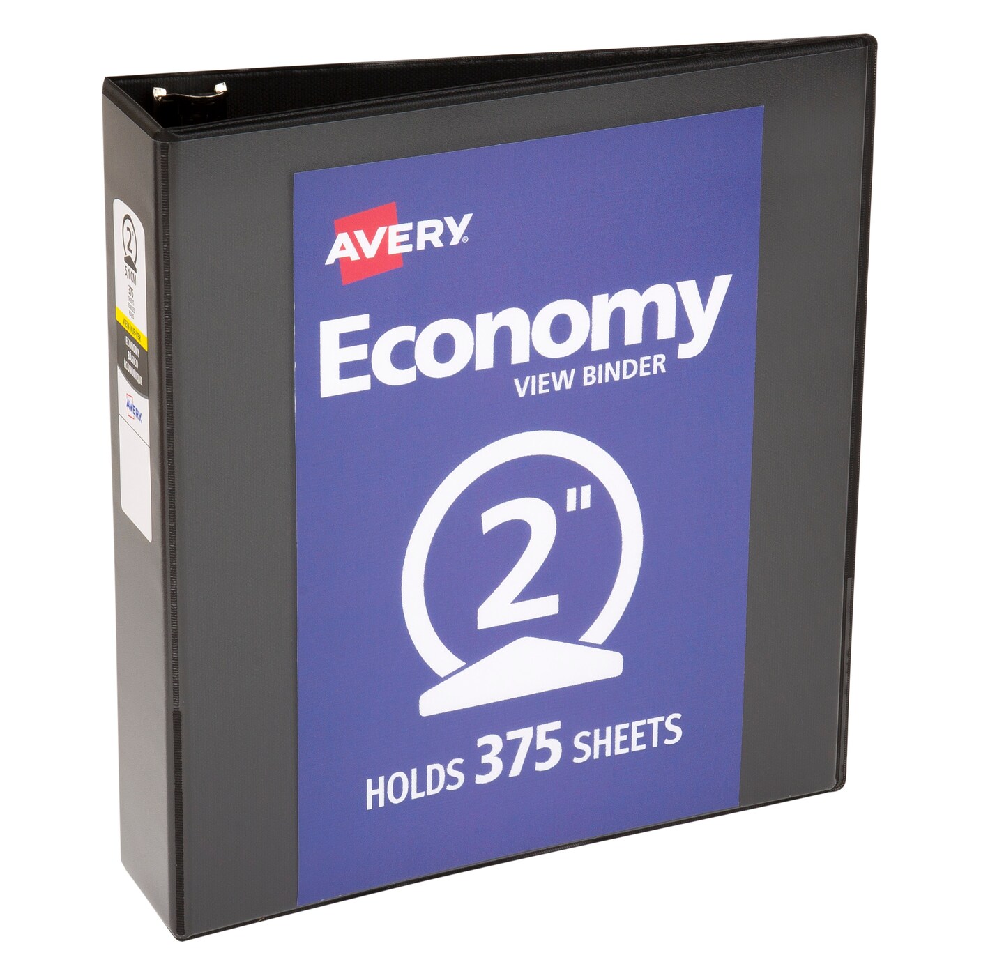 Avery Economy View 3 Ring Binder, 2&#x22; Round Rings, 1 Black Binder (05781)