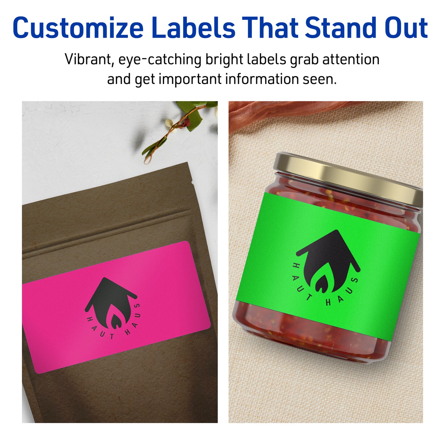 Avery Printable Labels with Sure Feed, 2" x 4", Assorted Neon Colors (Green, Magenta, and Yellow), Removable Adhesive, Laser & Inkjet Compatible, 120 Blank Labels Total (6481)