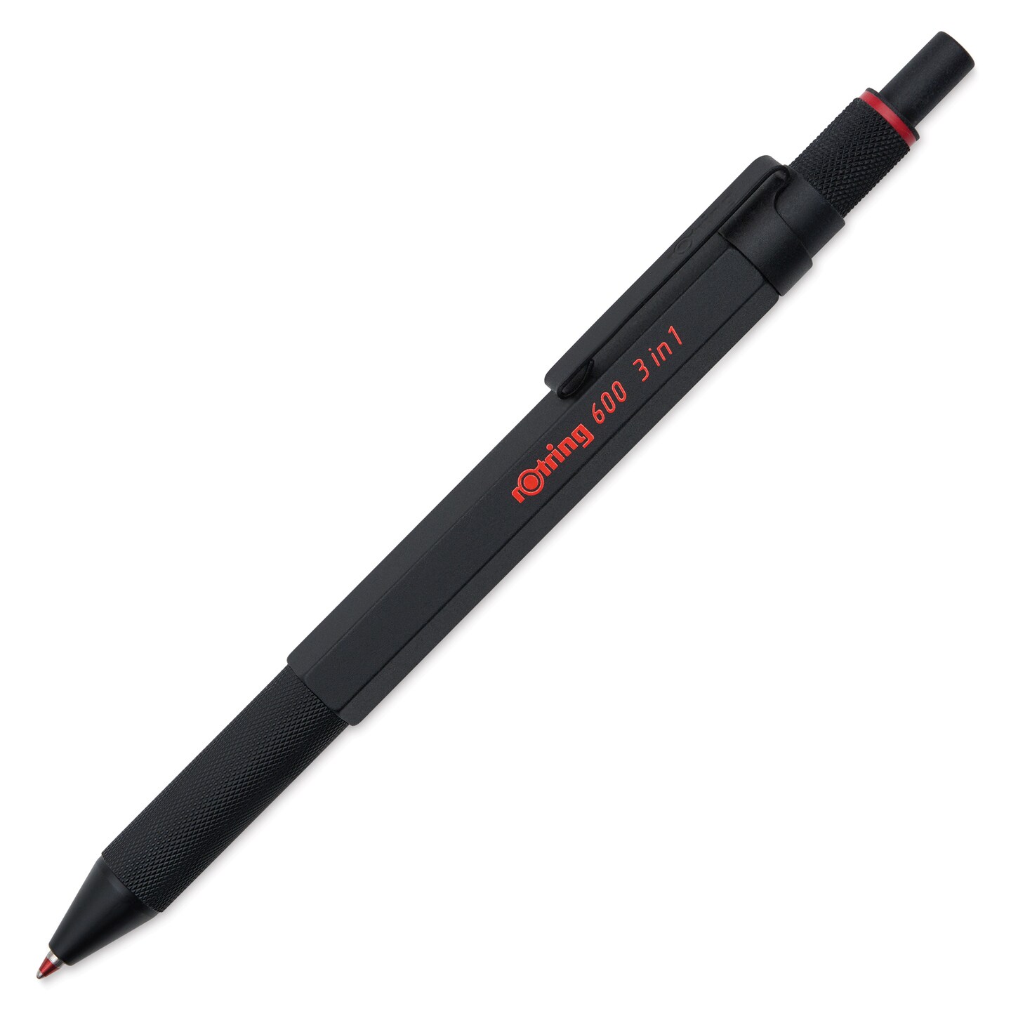 Rotring 600 3-in-1 Multicolor Ballpoint Pen and Mechanical Pencil - Black, 0.5 mm