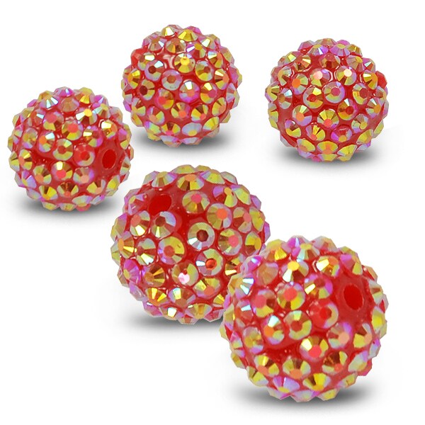 16mm Resin rhinestone beads