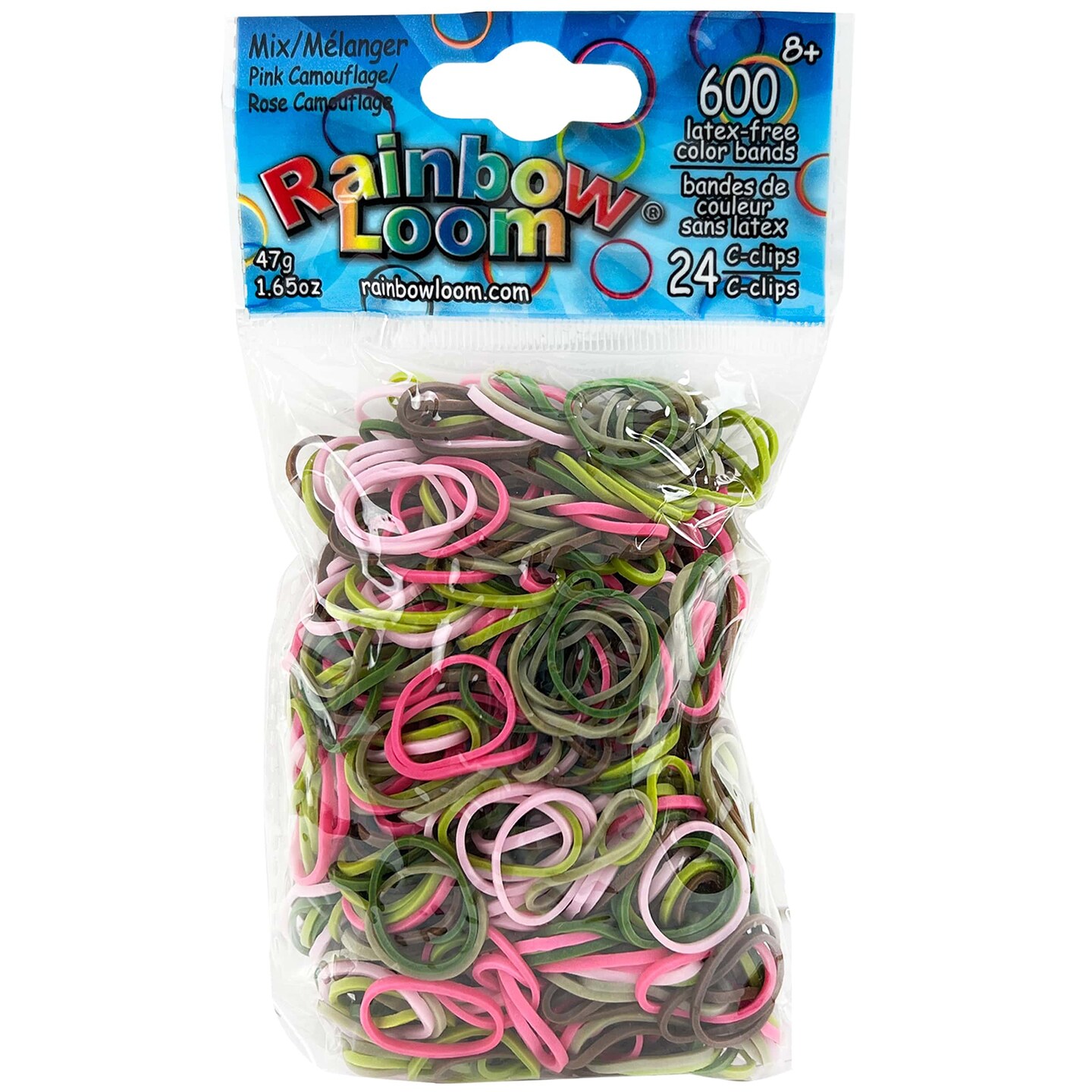 Rainbow Loom Pink Camo High Quality Rubber Bands, the Original Rubber Bands for Everything Rainbow Loom, Children Ages 7 and Up.