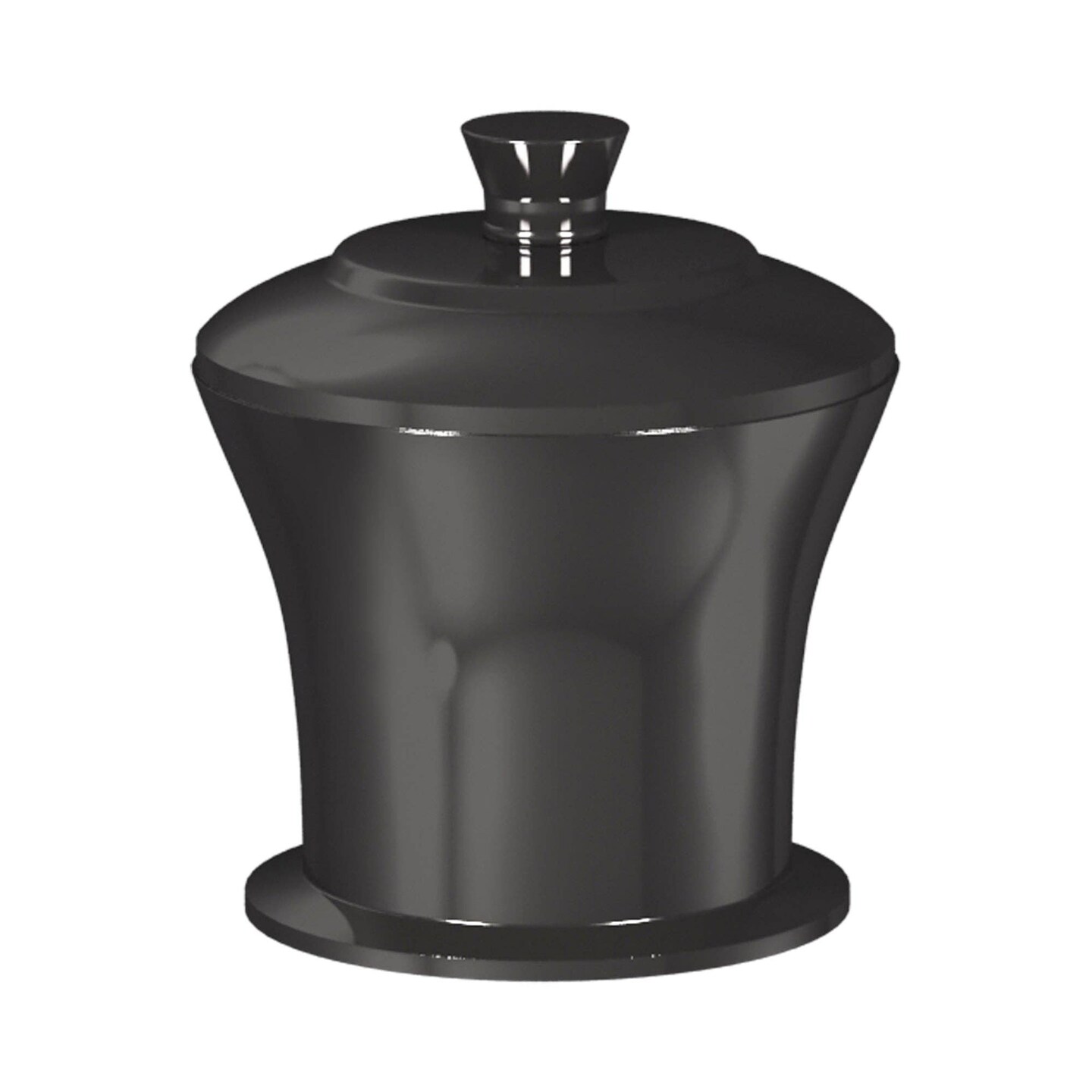 Stainless Steel Vanity Jar | Stylish Storage for Cotton Swabs,Sponges & Bath Salts | Decorative Canister for Bathroom,Bedroom | Black Nickel Finish