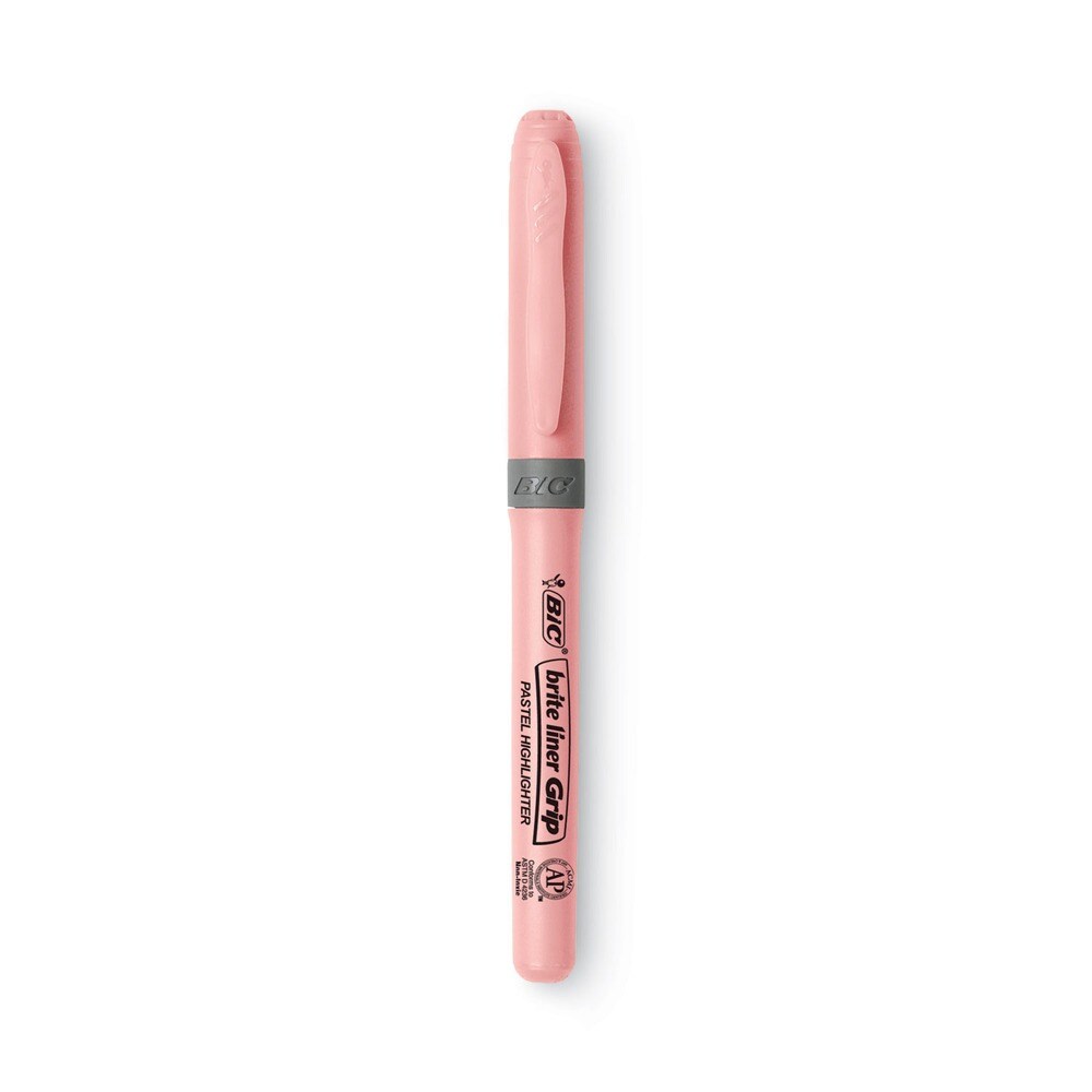 BIC Brite Liner Chisel Tip Grip Pocket Highlighter - Assorted Ink/Barrel Colors (6/Pack)