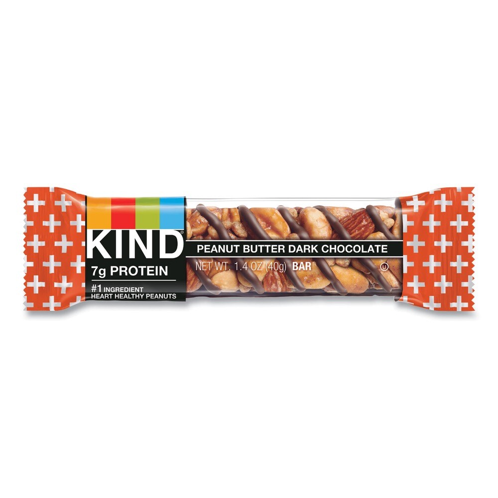 KIND Plus 1.4 oz. Nutrition Boost Bar - Peanut Butter Dark Chocolate/Protein (12/Box)