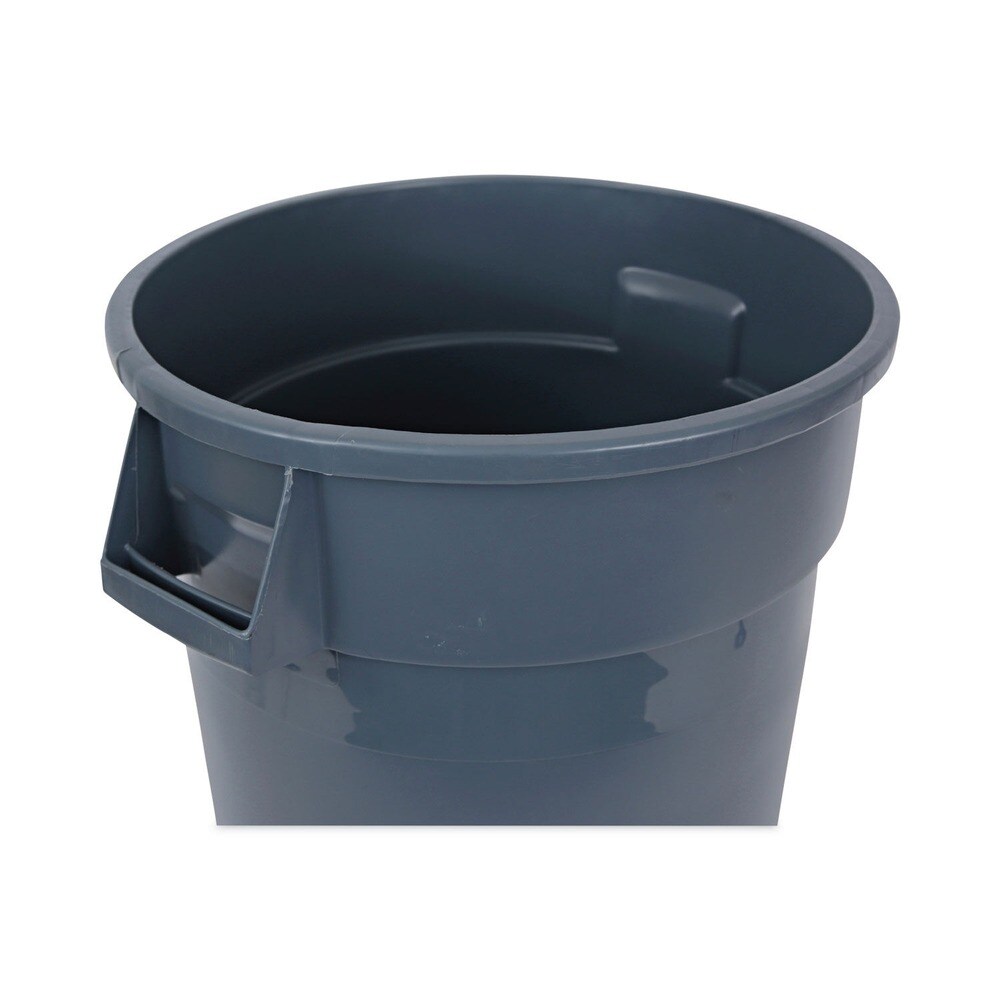 Boardwalk 32 Gallon Linear-Low-Density Polyethylene Round Waste Receptacle - Gray