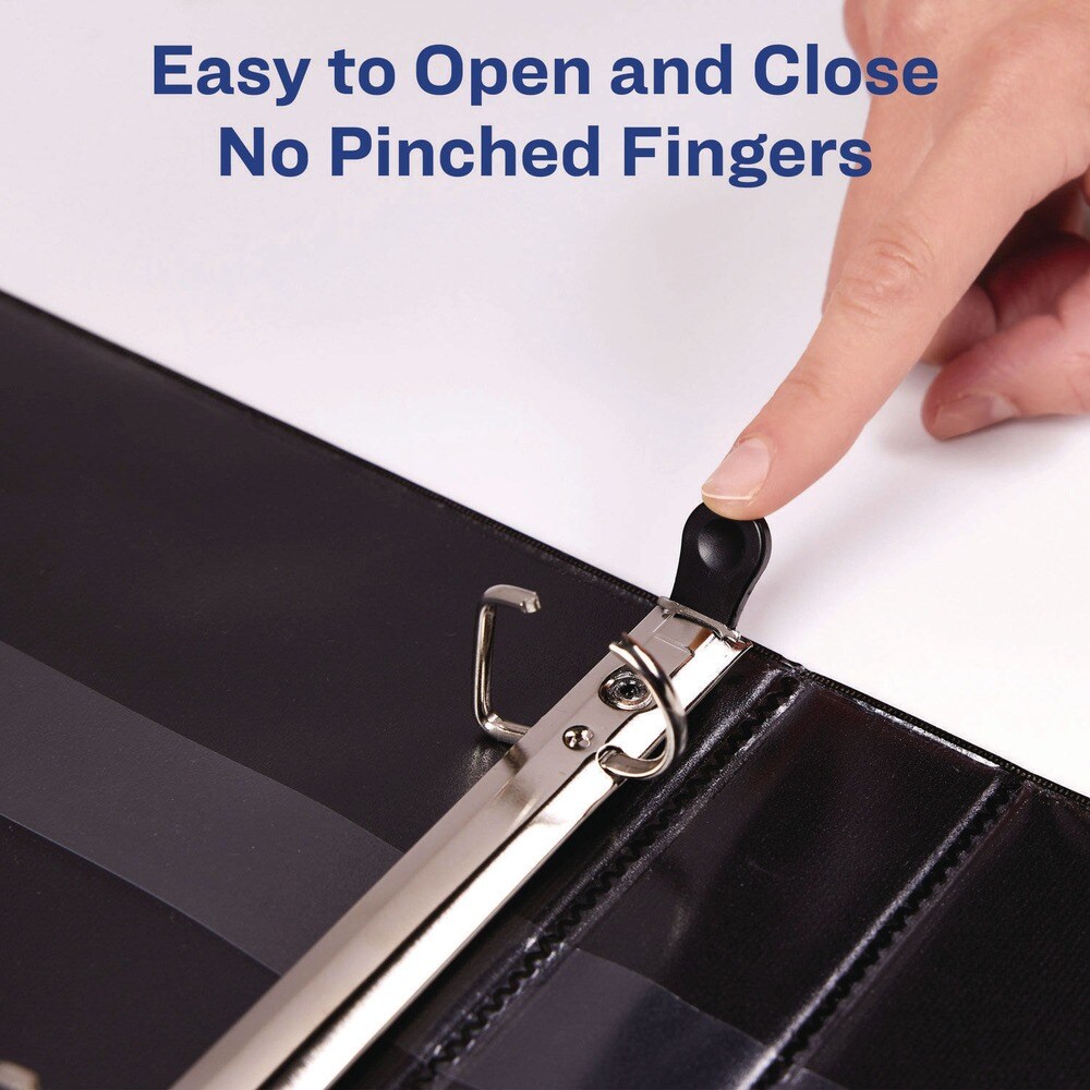 Avery 3 One Touch EZD Rings 1 in. Capacity 11 in. x 8.5 in. Heavy-Duty Non-View Binder with DuraHinge - Black