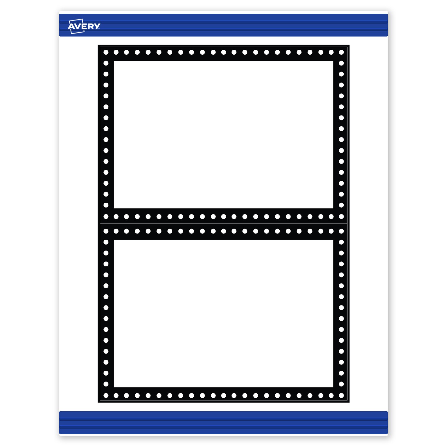 Avery Printable Rectangle Invitation Cards, Black and White Polka Dots, 5" x 7", Matte White Rectangle Invitation Cards, Laser/Inkjet, 20ct, Great for Invitation Cards