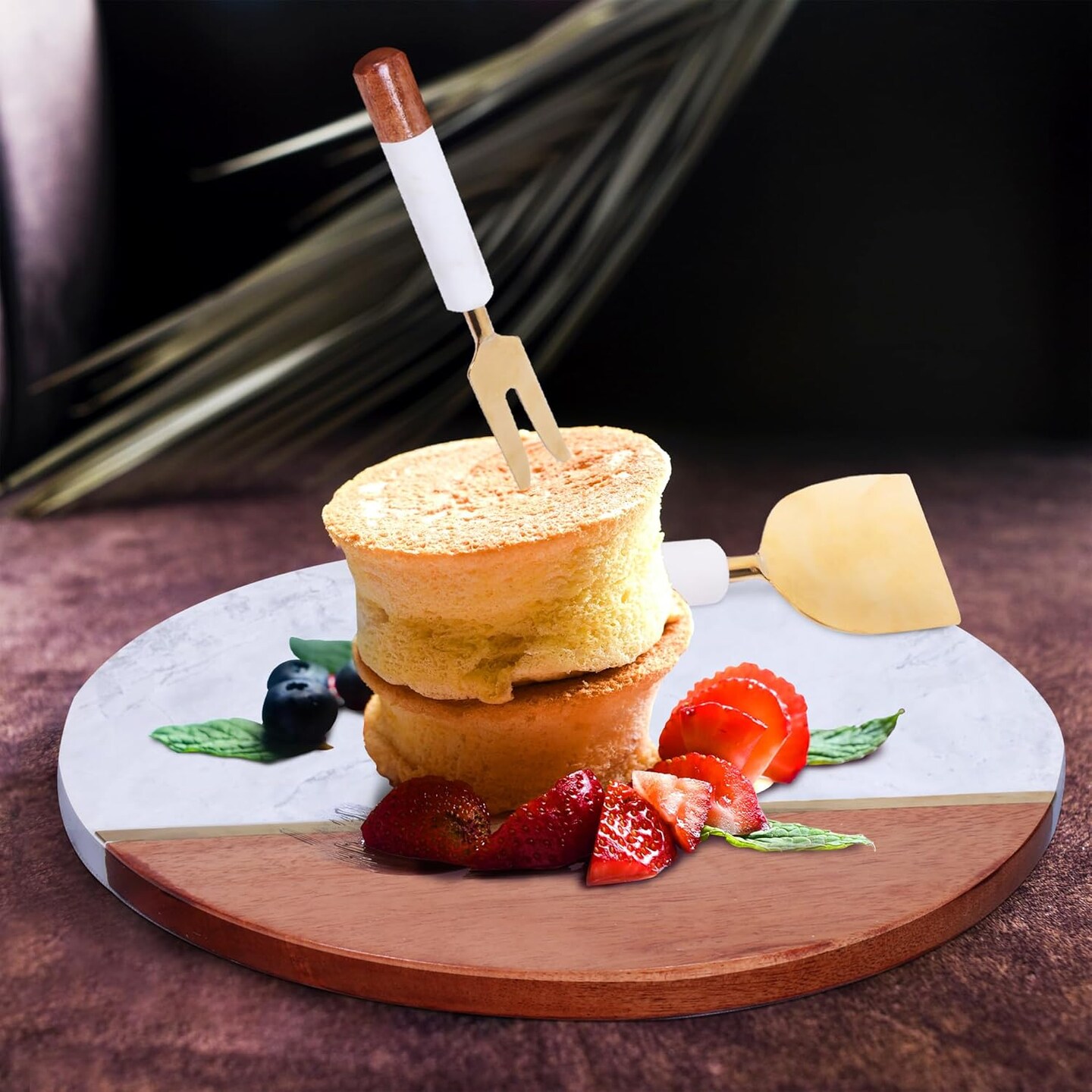 LuxeDesigns Cheese Board and Cheese Knife Set - Thumbnail 3