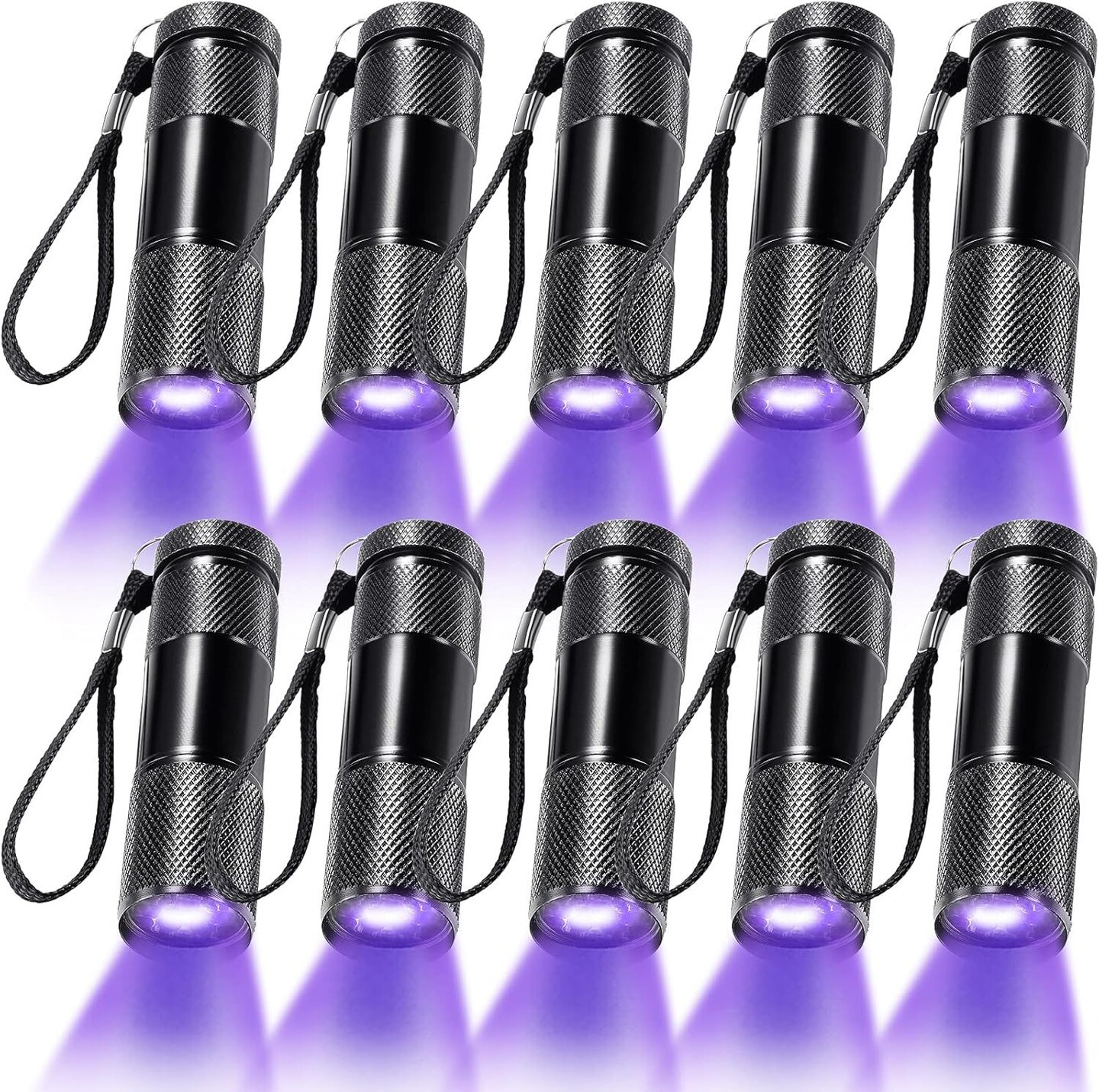 black light flashlight for pet urine Lepro 395nm UV Flashlight, Portable Ultraviolet Stain Detector with AAA Batteries cure resin Led Flashlight Escolite 51 LED