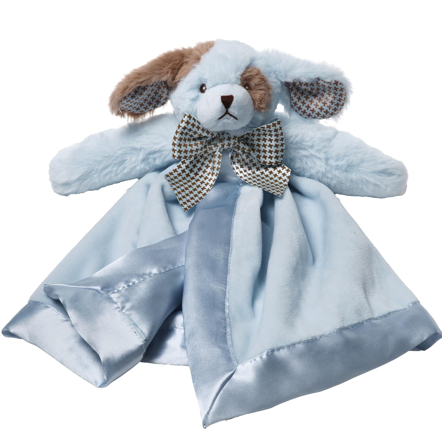 Bearington Baby Lamby Snuggler Lovey - 15" Plush Stuffed Lamb Security Blanket With Satin Trim