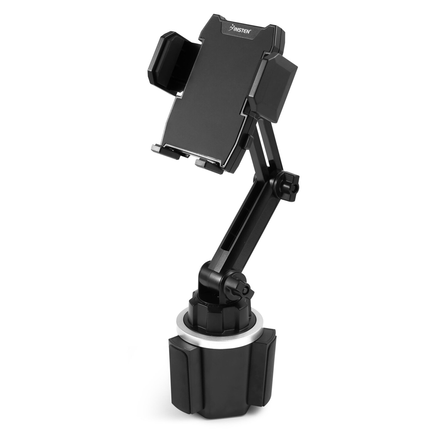 Insten Car Cup Phone Holder, Long Adjustable Automobile Cell Phone Mount Smart Cradle Compatible with iPhone 12 Pro Max Mini 11 XR SE, Samsung Galaxy S21 Ultra S20 S10, Pixel &#x26; More Universal