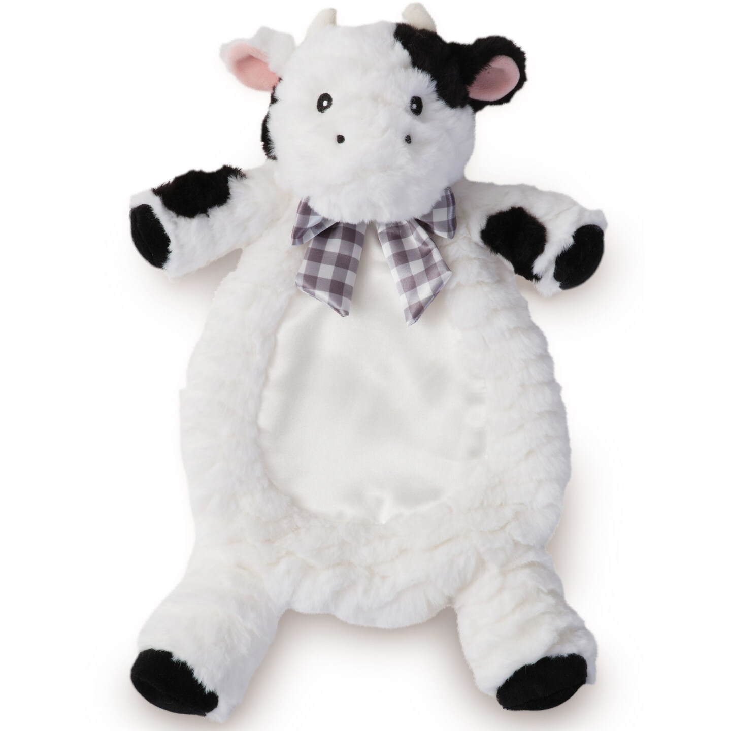 Bearington Lil' Gilly 8" x 7"Cow Security Blanket for Babies - Cow Lovey - Cow Loveys for Babies