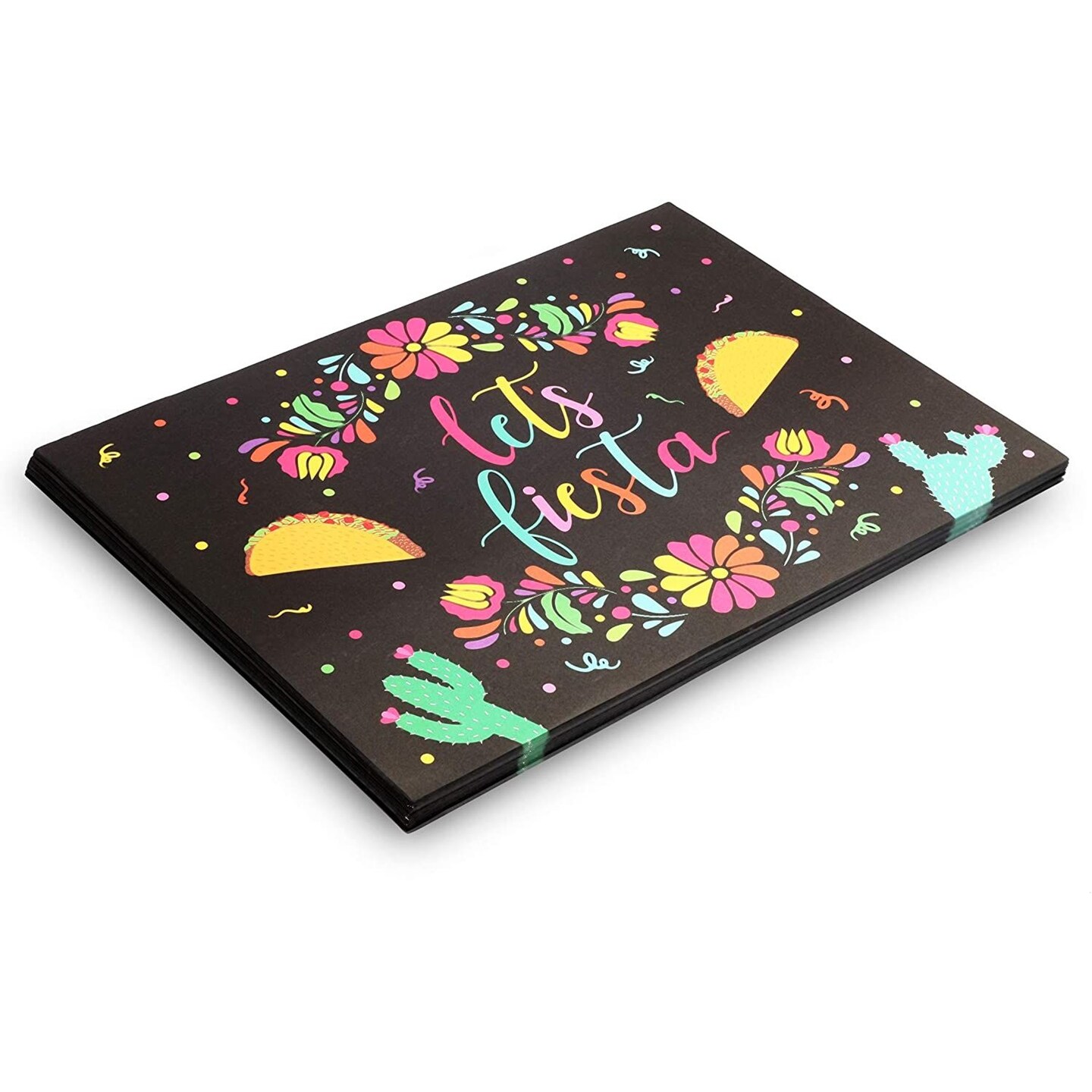 Cinco de Mayo Placemats, Let&#x27;s Fiesta Table Decorations (10 x 14 In, 100 Pack)