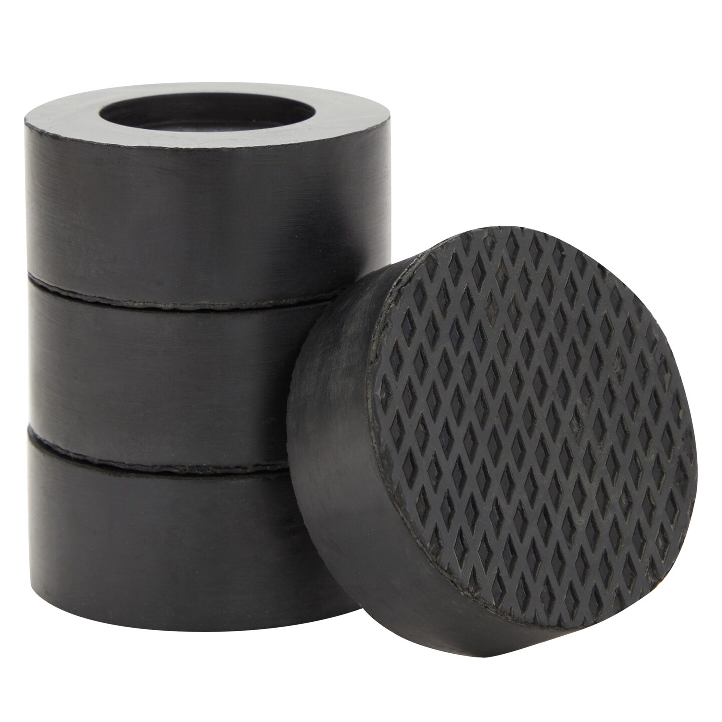 4 Pack Anti Vibration Pads for Washing Machine Support, Black Rubber (3.25 x 1.25 in)