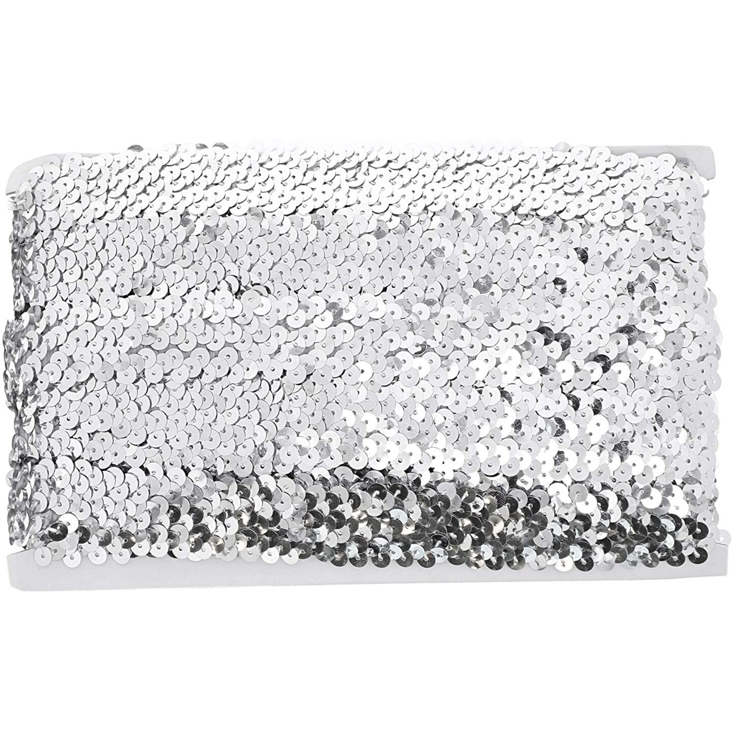 Sequin Trim, Sewing Accessories and Supplies (Silver, 10 Yards)