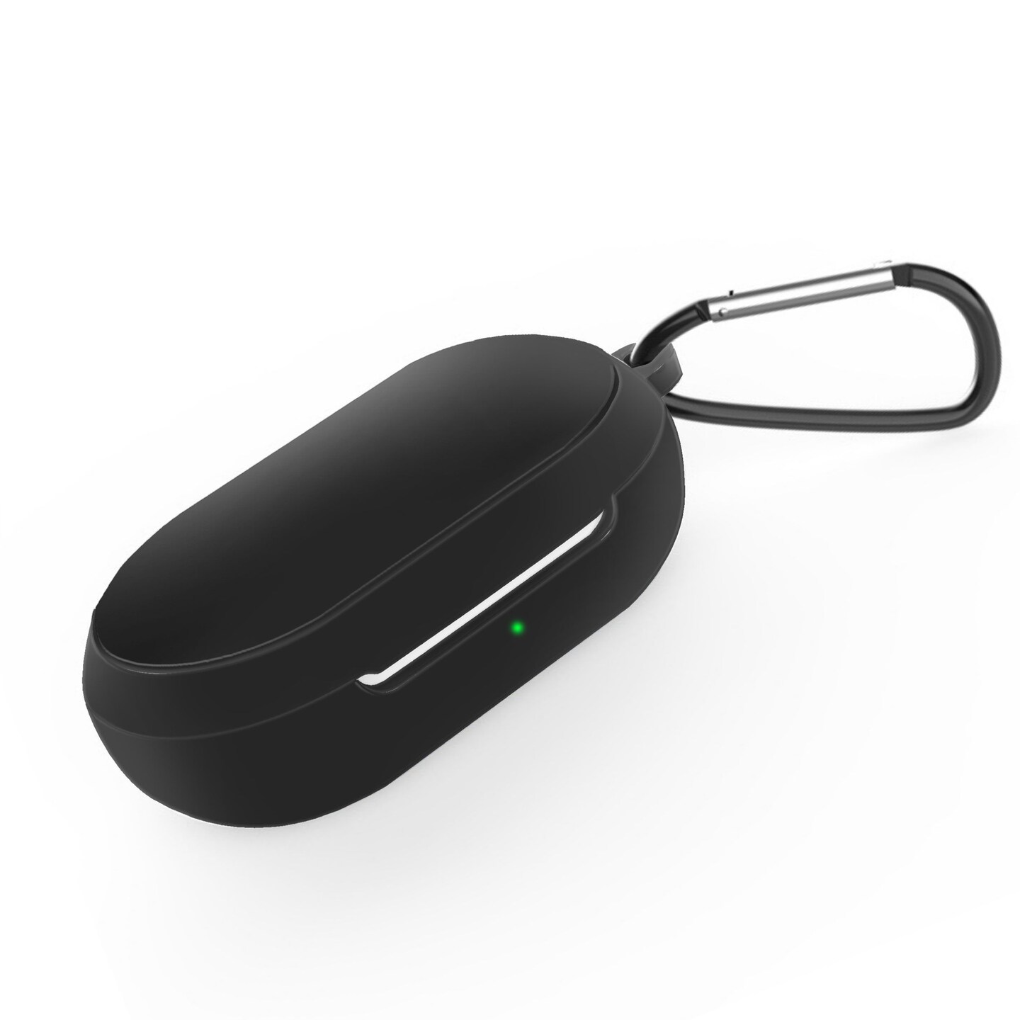 For Galaxy Buds+ / Buds Case, Protective Silicone Cover with Carabiner Keychain Compatible with Samsung Galaxy Buds+ Plus 2020 Buds 2019 Wireless Earbuds, Black (4 Color Options) by Insten