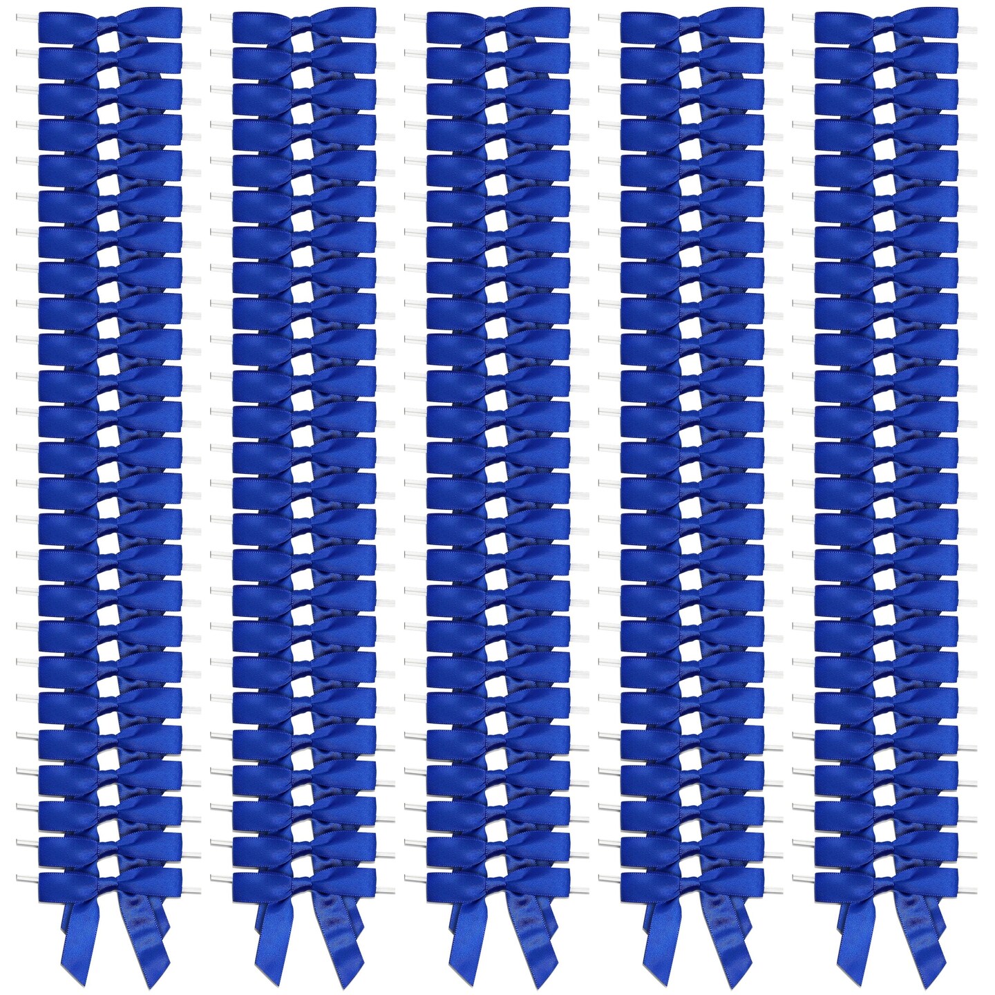 Bright Creations 100 Pack Dark Blue Twist Tie for Treat Bags, 3-Inch Small Satin Ribbons for Craft Decoration, Gift Wrap, Themed Party Favors, Baked Goods