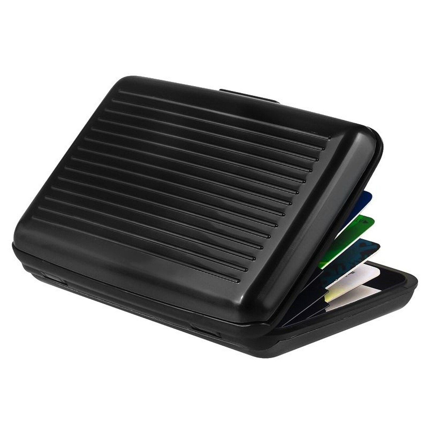 Zodaca Black Aluminum Pocket Waterproof Business ID Credit Card Wallet Holder Case Metal Box Pocket