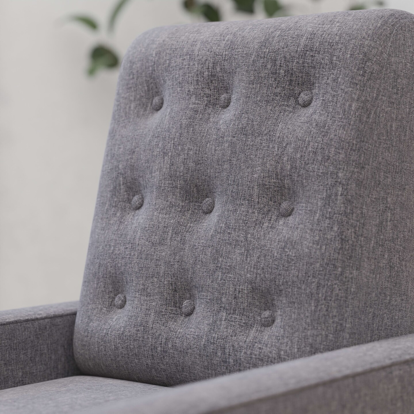Merrick Lane Darcy Recliner Chair Mid-Century Modern Faux Leather Tufted Upholstery Ergonomic Push Back Living Room Recliner