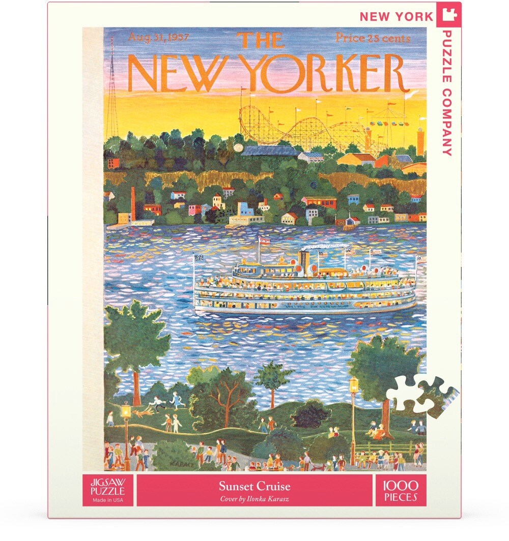 New York Puzzle Company Sunset Cruise 1000 Piece Piece Jigsaw Puzzle