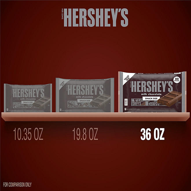 Hershey&#x27;s Milk Chocolate Snack Size Bars Classic &#x26; Creamy Sweetness