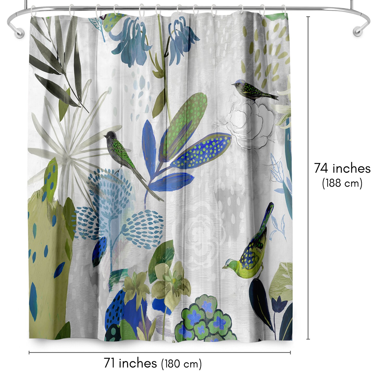 Floral Shower Curtain Where the Passion Flower Grows by PI Creative Art