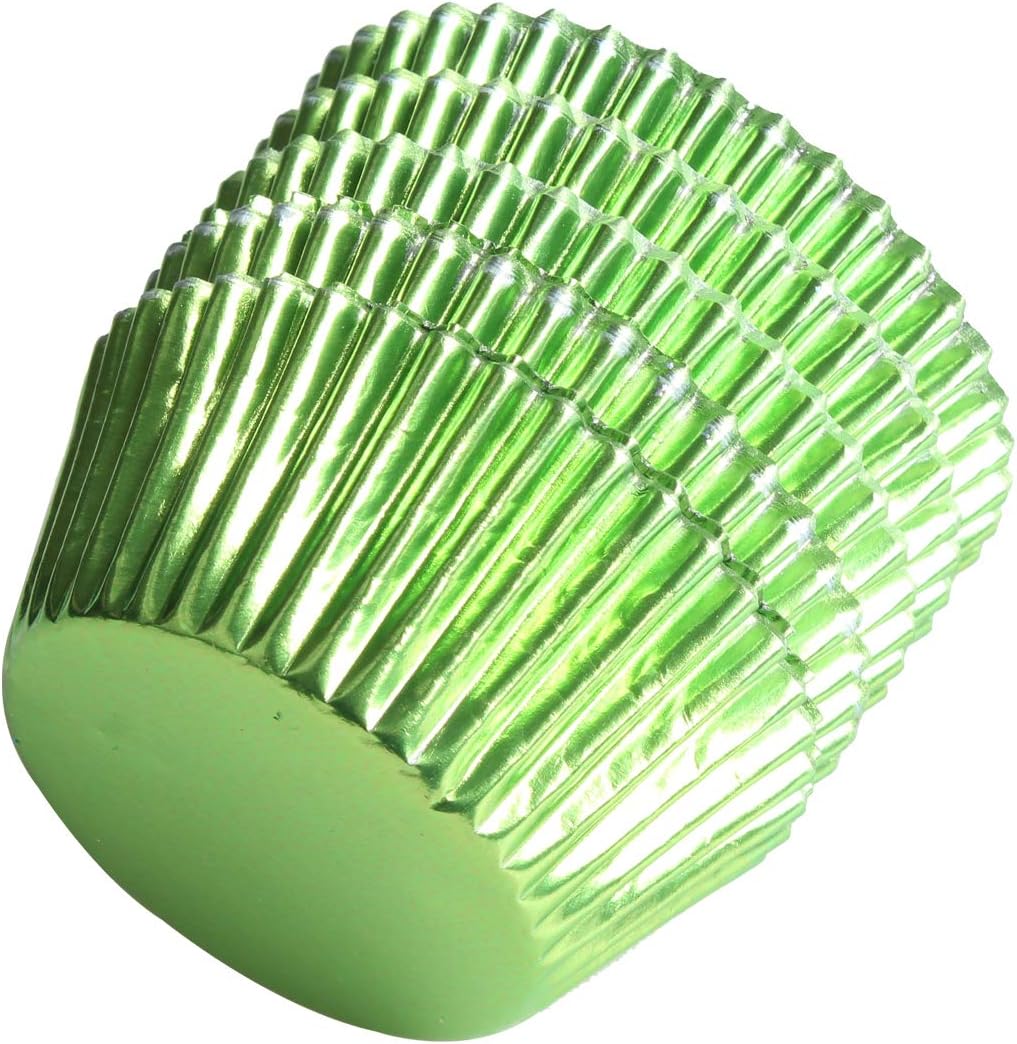 100pcs Cupcake Paper Baking Cups Wrapper Liners Cake, Foil Cupcake Liners for Baking Cupcakes(Green) …