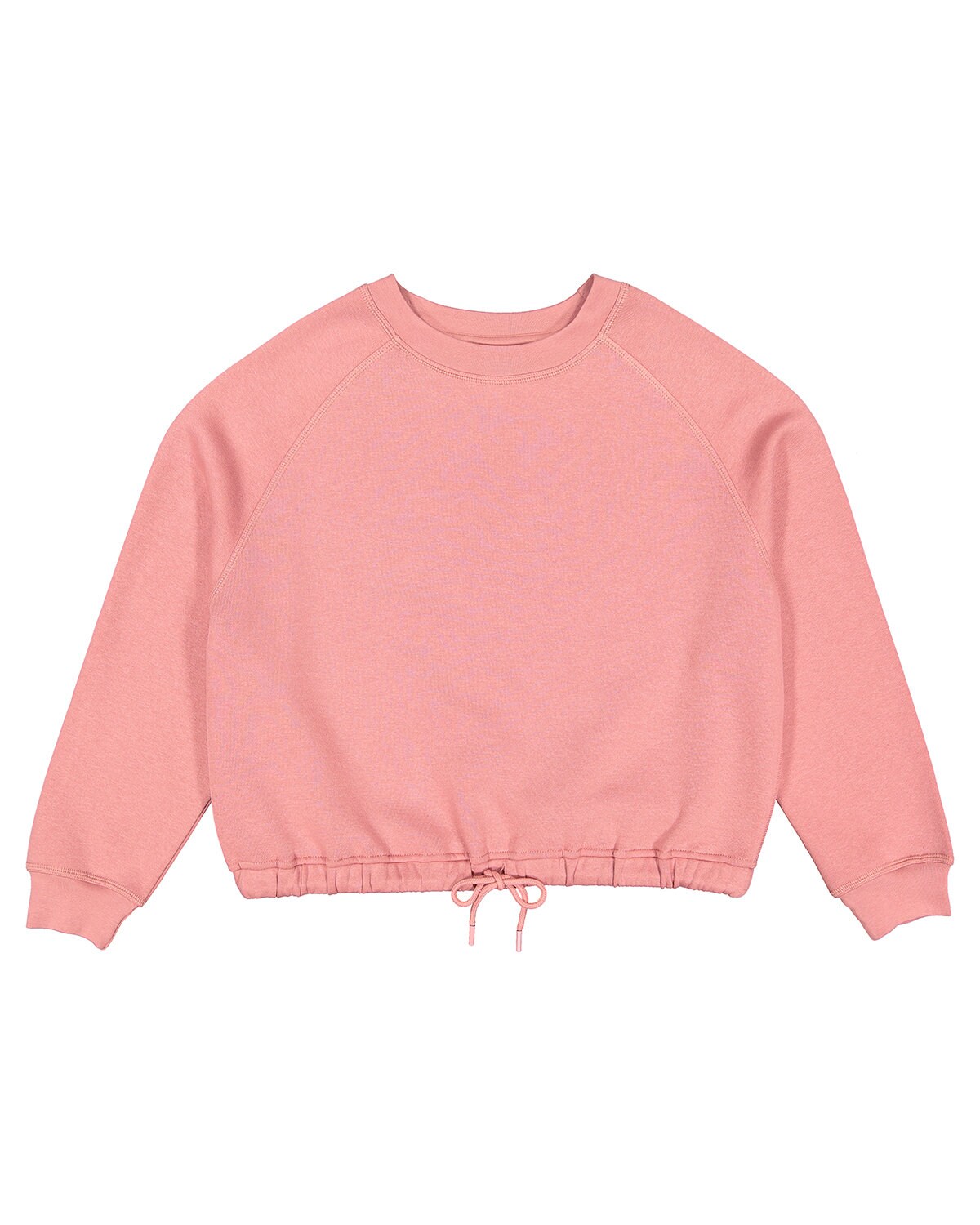 Ladies' Boxy Cropped Fleece Sweatshirt for Casual, Lounge & Trendy Everyday Wear
