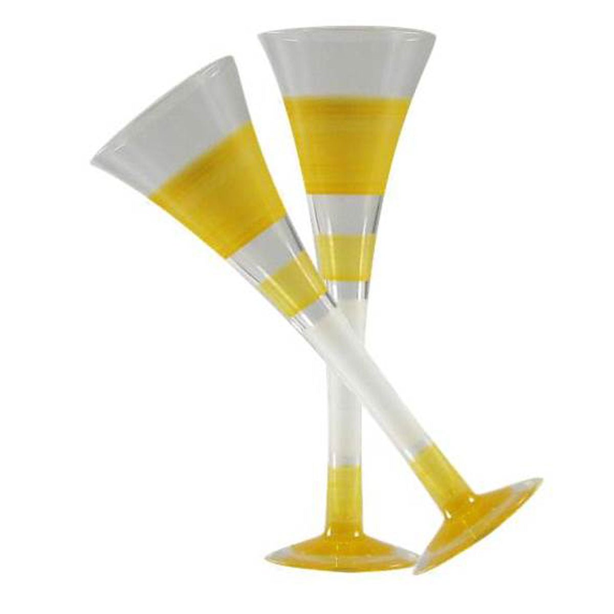 Cape Cod Cottage Stripe Orange Hollow Flute Set Of 2 Michaels