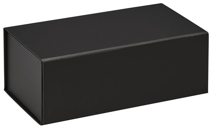 Pack/3: Black Magnetic Closure Gift Box - 6-5/8 x 3-5/8 x 2-1/2"