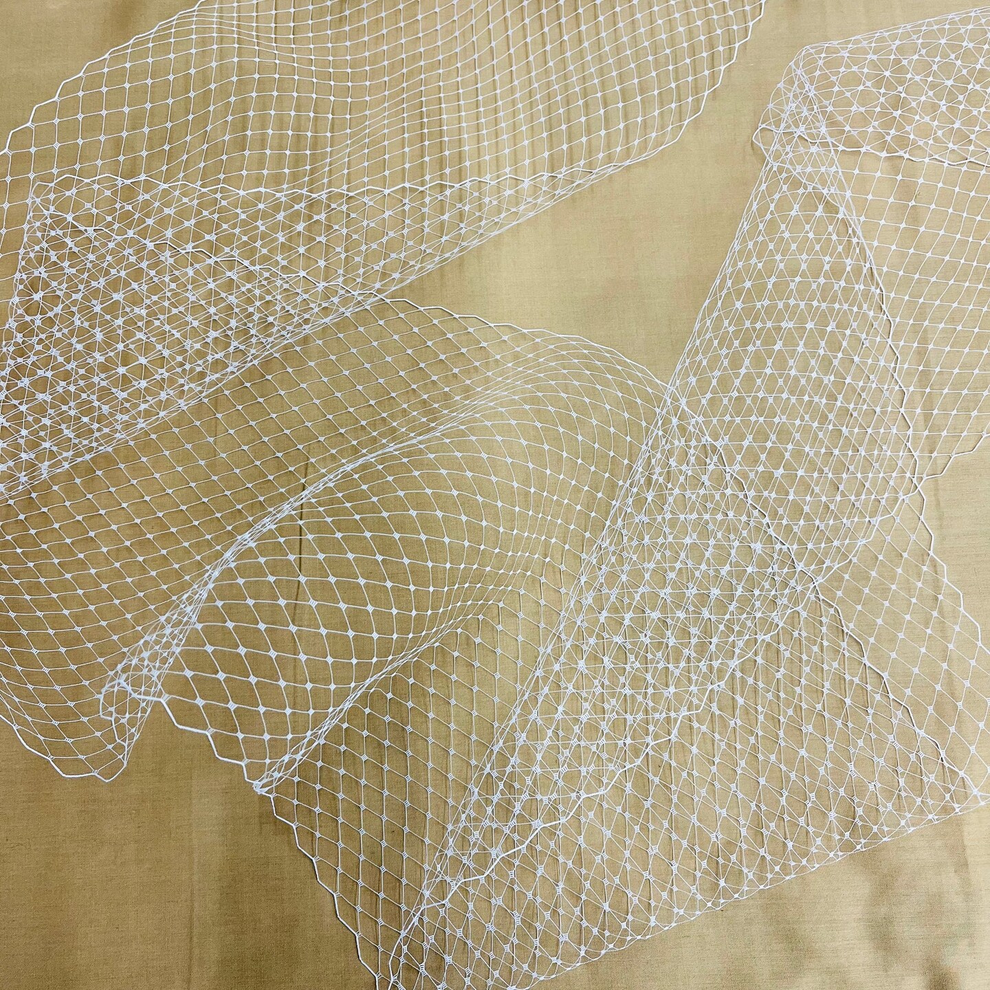 1 Yard Bandeau Veil Tulle Birdcage Venetian Veil Mesh Fabric 9 Inches Width