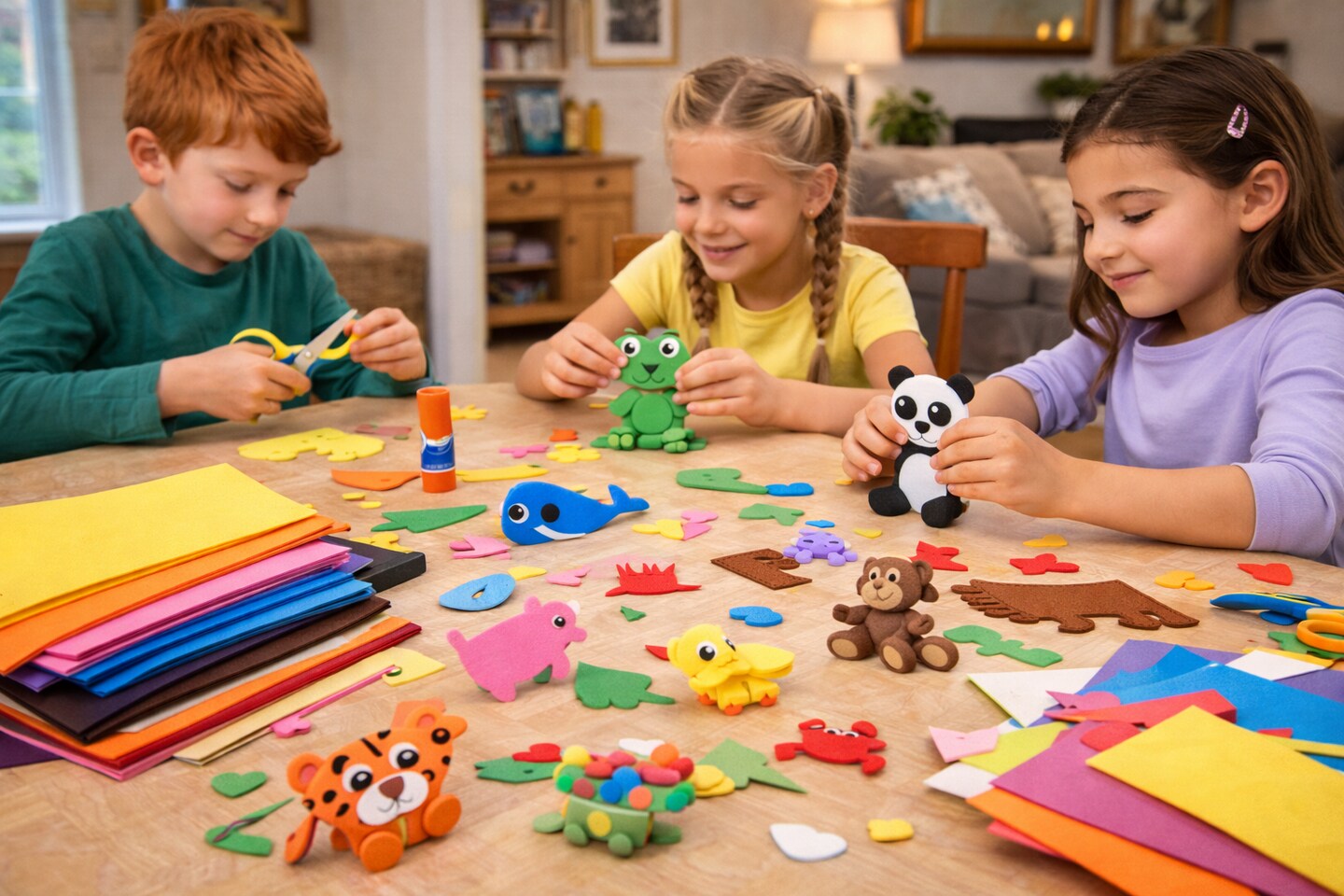 Foam Sheets 9" x 12" – 10 Pack Craft Foam Paper – Assorted Colors for DIY Crafts, Classroom Projects & Kids Art