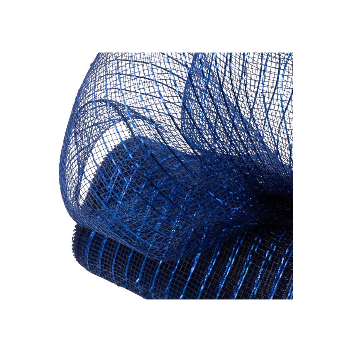 10&#x22; Poly Deco Mesh: Metallic Navy/Royal (10 Yards)