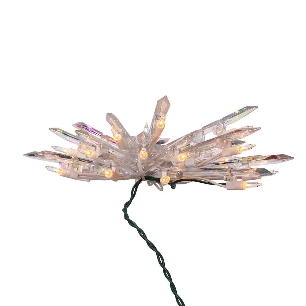 Kurt Adler UL 30-Light Crystal Snowflake Treetop