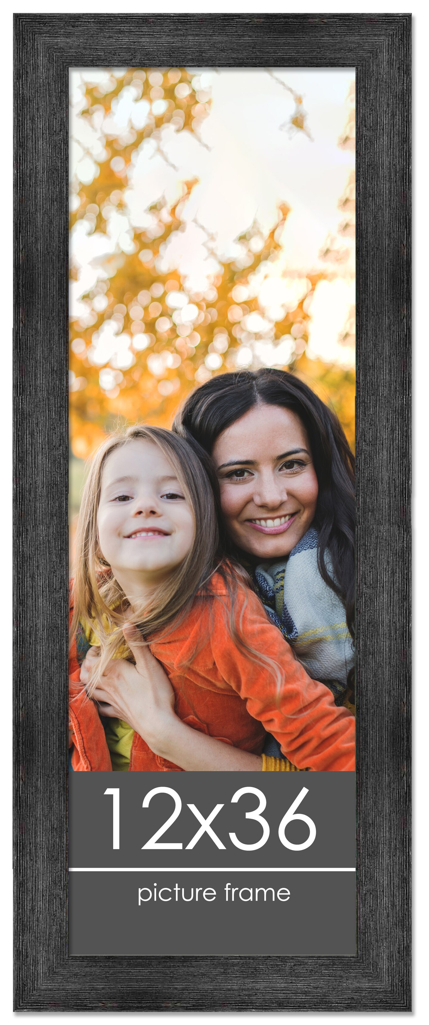 Panoramic Contemporary Black Picture Frame - UV Acrylic, Foam