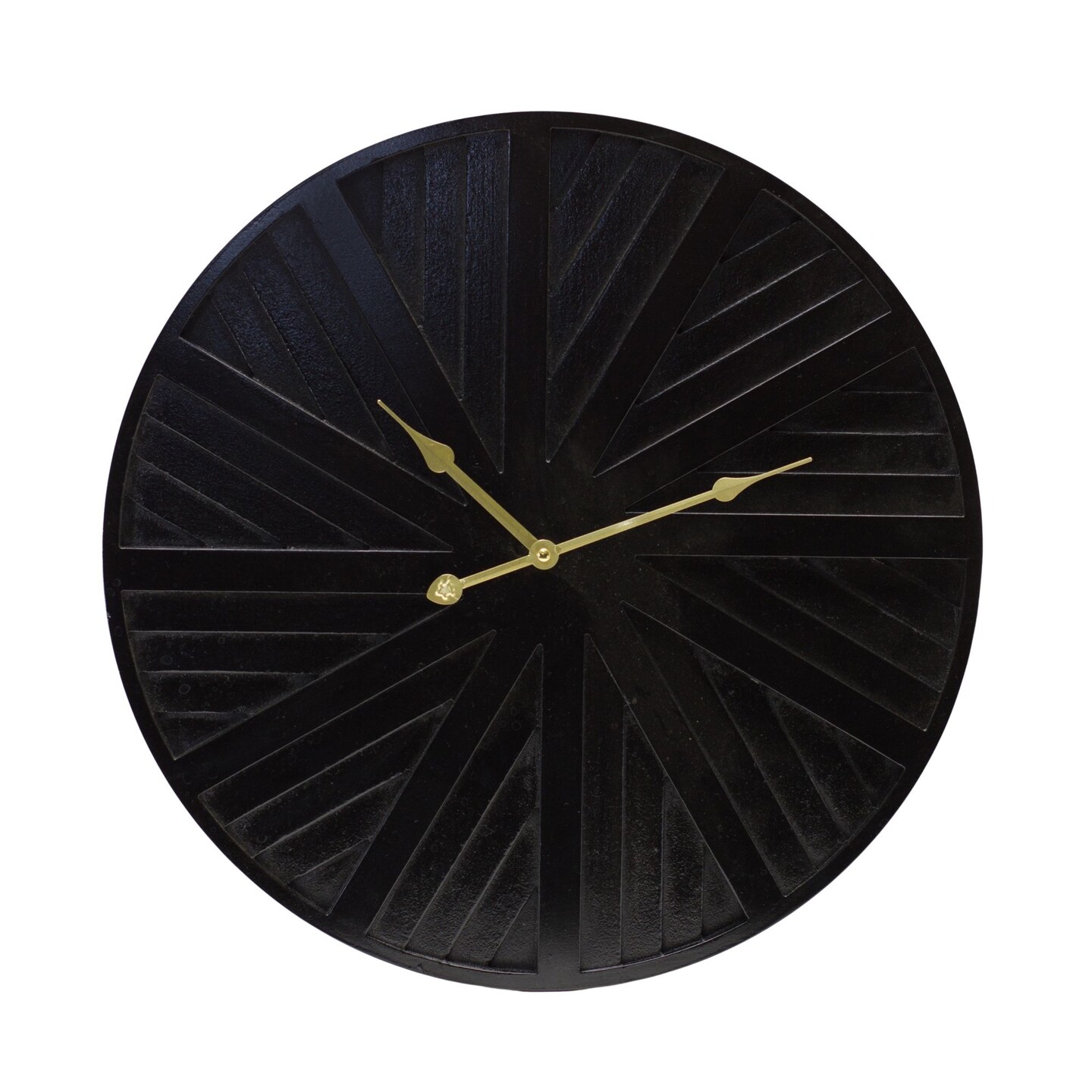 Melrose Round Numberless Wall Clock - 19.5" - Black and Gold | Michaels